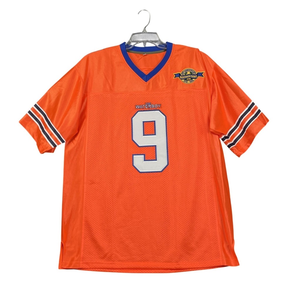 The Waterboy Movie Promo Football Jersey Men L Bobby Boucher 9 Bourbon Bowl 50th